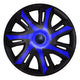 Universella bilhjulskåpor 14'' NRM N-Power blå/svart, 4 stycken