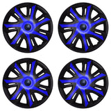 Universella bilhjulskåpor 16'' NRM N-Power blå/svart, 4 stycken