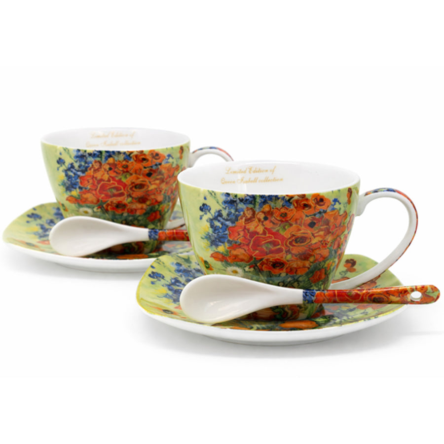 Porslinskoppar Van Gogh Maki 2x250 ml, set om 2 stycken, Queen Isabell