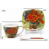 Porslinskoppar Van Gogh Maki 2x250 ml, set om 2 stycken, Queen Isabell
