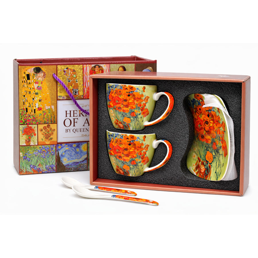 Porslinskoppar Van Gogh Maki 2x250 ml, set om 2 stycken, Queen Isabell