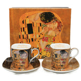 Porslinskoppar för espresso, Klimt – Kyssen, 2 st à 100 ml, Queen Isabell