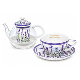 Teservis ”Lavendel”, kopp och tekanna (tea for one) Queen Isabell