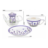 Teservis ”Lavendel”, kopp och tekanna (tea for one) Queen Isabell