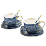 Porslinskoppar Van Gogh ”Stjärnklar natt”, 2 x 250 ml, set om 2 stycken, Queen Isabell