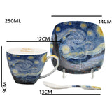 Porslinskoppar Van Gogh ”Stjärnklar natt”, 2 x 250 ml, set om 2 stycken, Queen Isabell