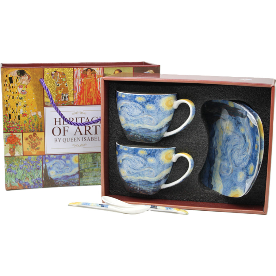 Porslinskoppar Van Gogh ”Stjärnklar natt”, 2 x 250 ml, set om 2 stycken, Queen Isabell