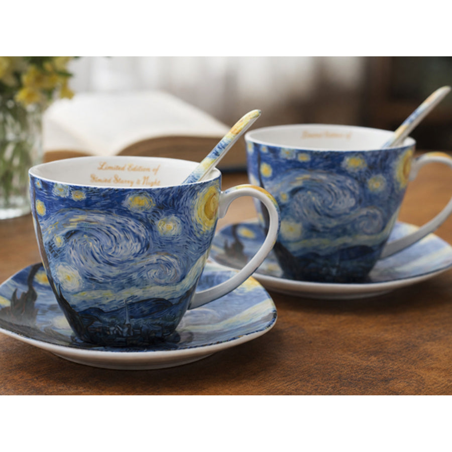 Porslinskoppar Van Gogh ”Stjärnklar natt”, 2 x 250 ml, set om 2 stycken, Queen Isabell