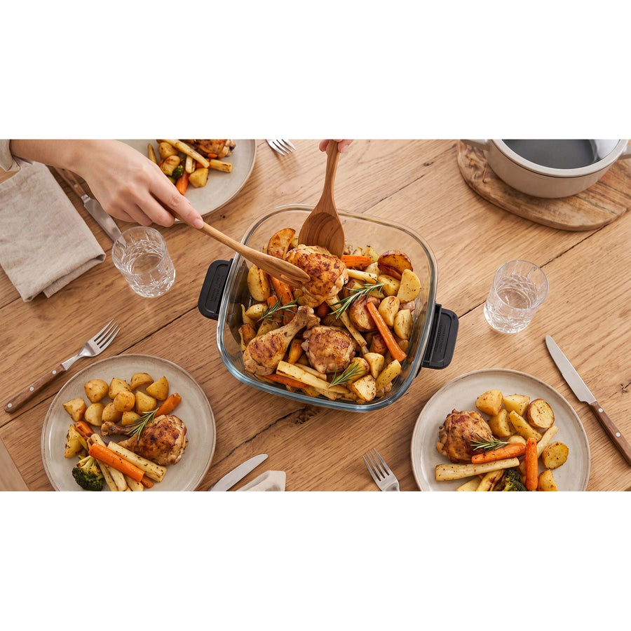 LOVIO PureFry Ultra Crisp LVAF003BK fettfri luftfritös, 4 l + 1,5 l, 1550 W, svart, med glasbehållare