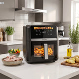 LOVIO DualHeat XXL Ceramic LVAF004BK fettfri luftfritös, 9 liter, 2000 W, svart