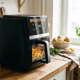LOVIO DualHeat XXL Ceramic LVAF004BK fettfri luftfritös, 9 liter, 2000 W, svart