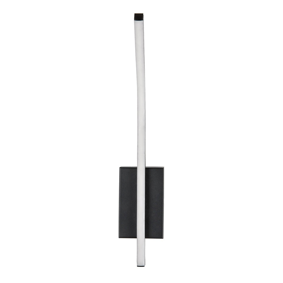 Inomhusvägglampa Tilmann, svart, LED 10 W, 550 lm, 4000 K, H 36 cm, IP44, beröringsstyrd, 75088