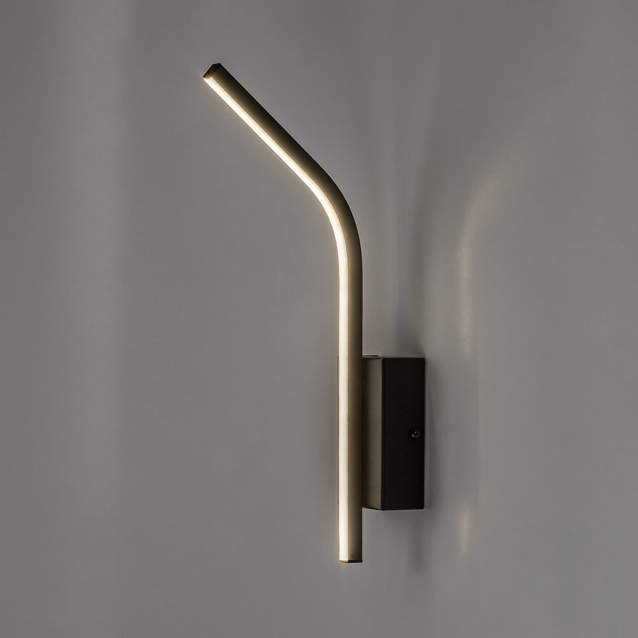 Inomhusvägglampa Tilmann, svart, LED 10 W, 550 lm, 4000 K, H 36 cm, IP44, beröringsstyrd, 75088
