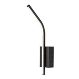 Inomhusvägglampa Tilmann, svart, LED 10 W, 550 lm, 4000 K, H 36 cm, IP44, beröringsstyrd, 75088