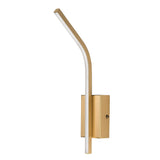 Inomhusvägglampa Tilmann, guldfärgad, LED 10 W, 550 lm, 4000 K, H 36 cm, IP44, beröringsstyrd, 75089
