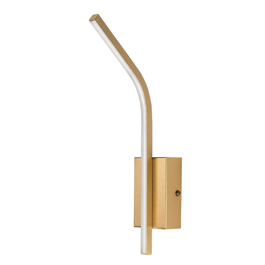 Inomhusvägglampa Tilmann, guldfärgad, LED 10 W, 550 lm, 4000 K, H 36 cm, IP44, beröringsstyrd, 75089