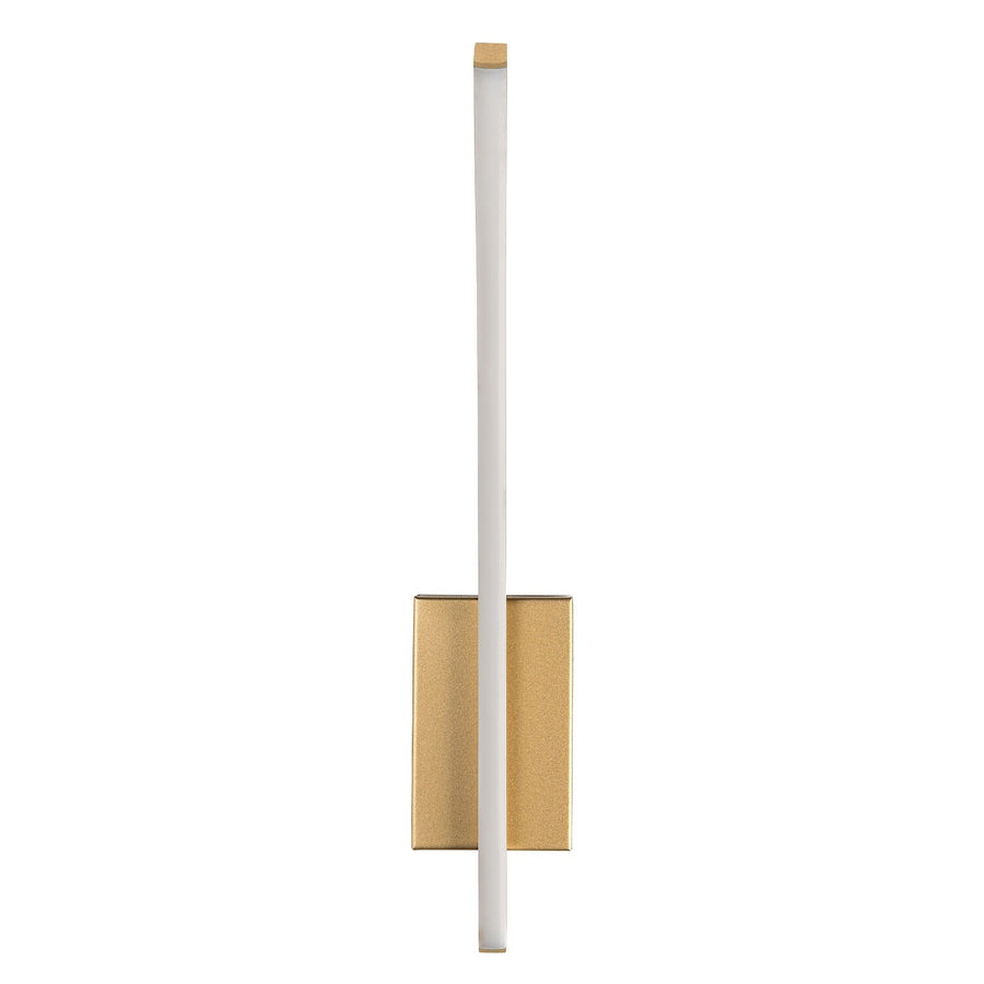 Inomhusvägglampa Tilmann, guldfärgad, LED 10 W, 550 lm, 4000 K, H 36 cm, IP44, beröringsstyrd, 75089