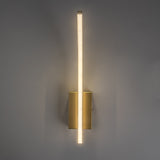 Inomhusvägglampa Tilmann, guldfärgad, LED 10 W, 550 lm, 4000 K, H 36 cm, IP44, beröringsstyrd, 75089