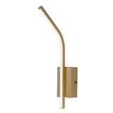 Inomhusvägglampa Tilmann, guldfärgad, LED 10 W, 550 lm, 4000 K, H 36 cm, IP44, beröringsstyrd, 75089