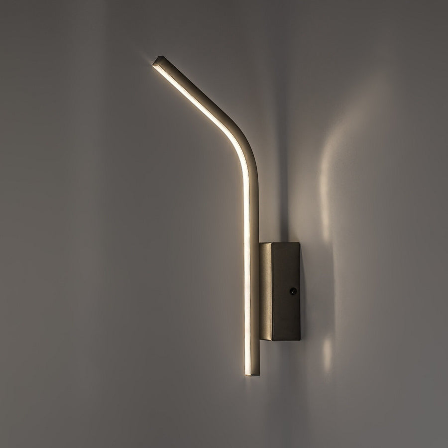 Inomhusvägglampa Tilmann, gunmetal, LED 10 W, 550 lm, 4000 K, H 36 cm, IP44, beröringsstyrd, 75 000
