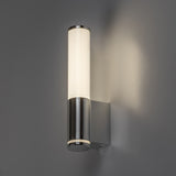 Tenero vägglampa för inomhusbruk, LED 6 W, 4000 K, 600 lm, H 29 cm, krom, IP44, 75100