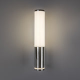 Tenero vägglampa för inomhusbruk, LED 6 W, 4000 K, 600 lm, H 29 cm, krom, IP44, 75100