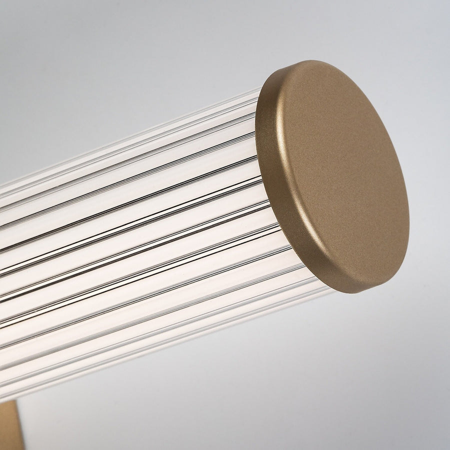Badrumsvägglampa, Calyn, LED 8 W, 4000 K, 620 lm, L 40 cm, guldfärgad, IP44, 75104