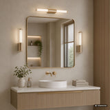 Badrumsvägglampa, Calyn, LED 8 W, 4000 K, 620 lm, L 40 cm, guldfärgad, IP44, 75104