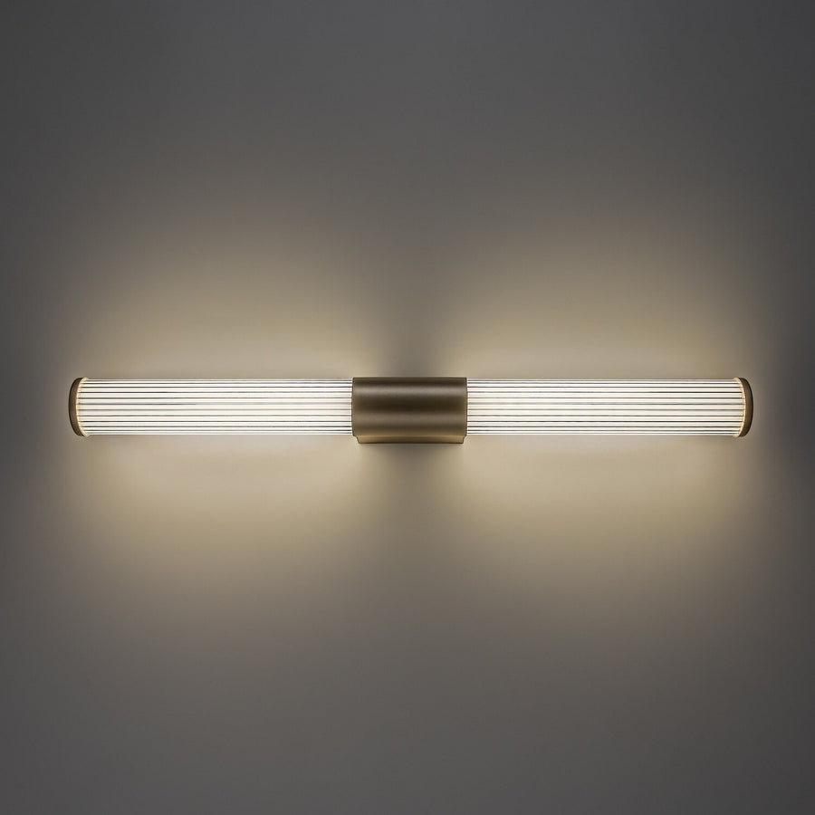 Badrumsvägglampa, Calyn, LED 15 W, 4000 K, 1450 lm, L 60 cm, guldfärgad, IP44, 75105
