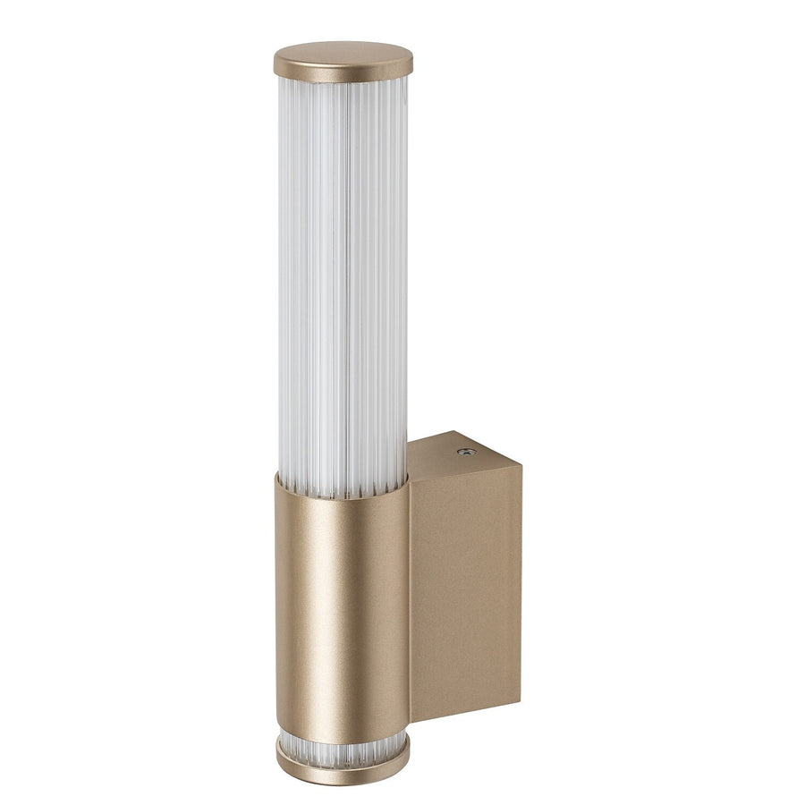 Badrumsvägglampa, Calyn, LED 6 W, 4000 K, 530 lm, H 29 cm, guldfärgad, IP44, 75106