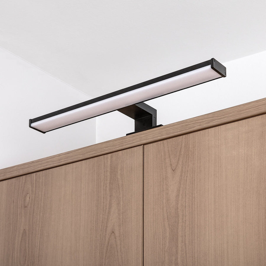 Badrumsvägglampa, Seyra, LED 8 W, 4000 K, 650 lm, L 40 cm, svart, IP44, 75112