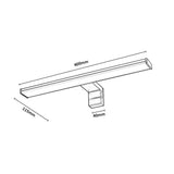 Badrumsvägglampa, Seyra, LED 8 W, 4000 K, 650 lm, L 40 cm, svart, IP44, 75112