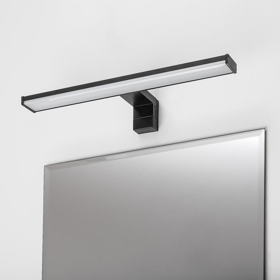 Badrumsvägglampa, Seyra, LED 8 W, 4000 K, 650 lm, L 40 cm, svart, IP44, 75112