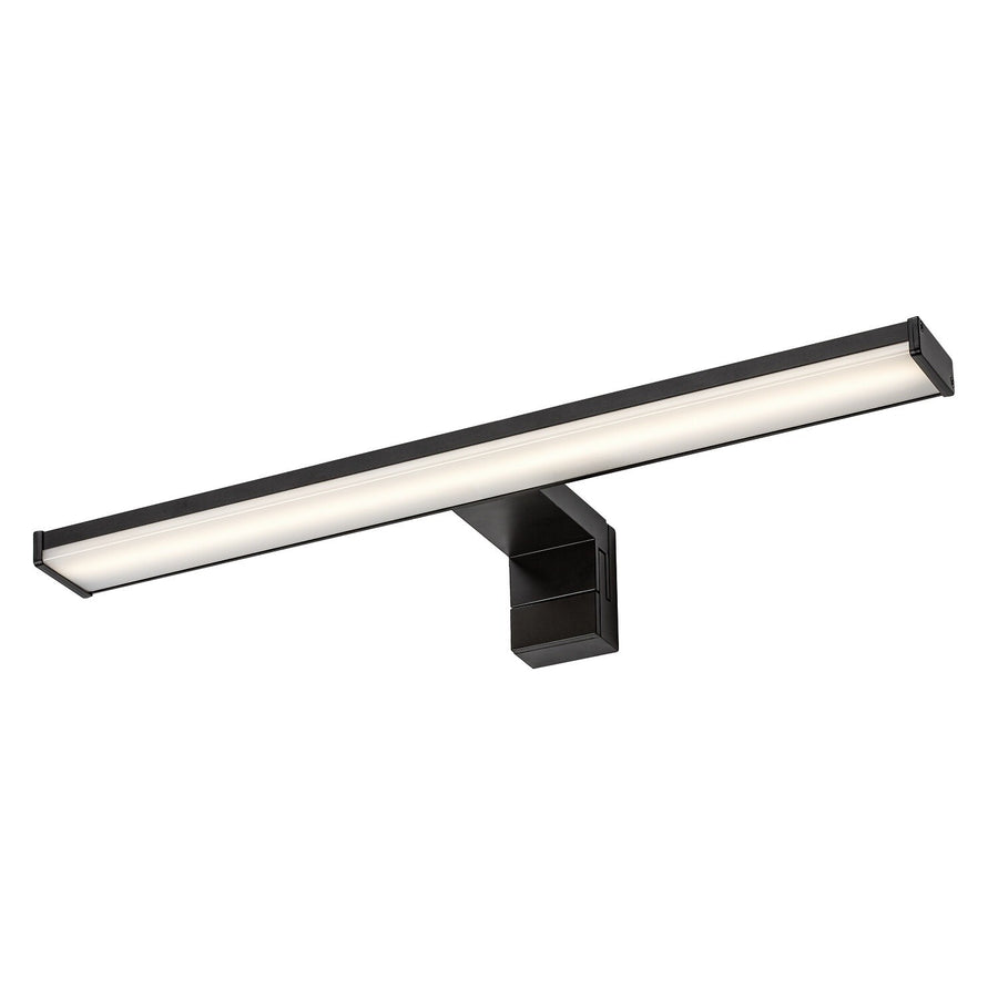 Badrumsvägglampa, Seyra, LED 8 W, 4000 K, 650 lm, L 40 cm, svart, IP44, 75112