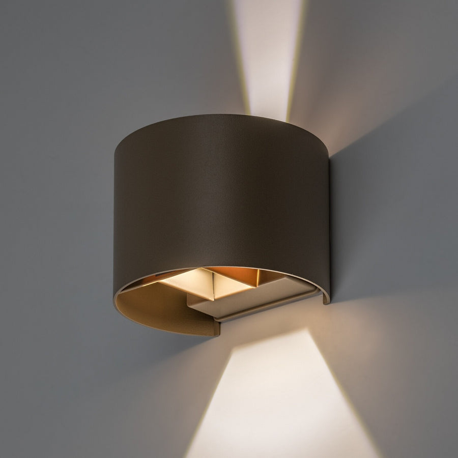 Utomhusvägglampa, Virna, LED 5 W, 420 lm, färgtemperatur 2700, 4000, 6500 K, IP54, grå-beige, 77217