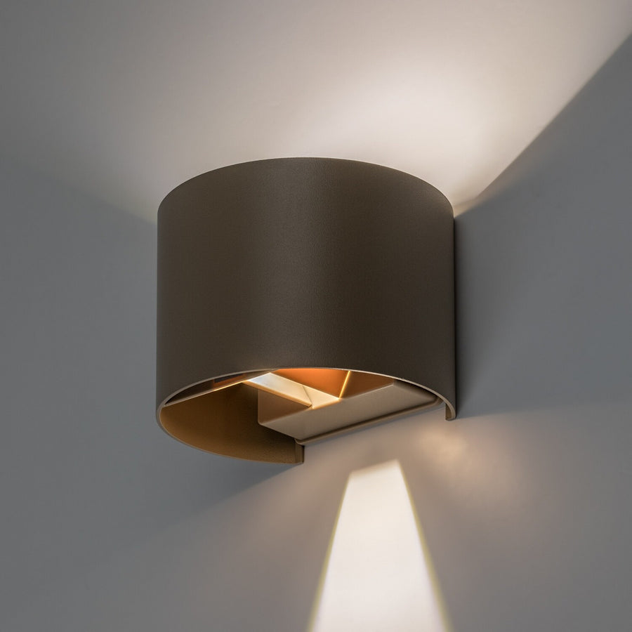 Utomhusvägglampa, Virna, LED 5 W, 420 lm, färgtemperatur 2700, 4000, 6500 K, IP54, grå-beige, 77217