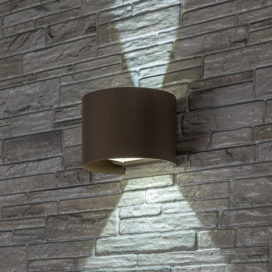 Utomhusvägglampa, Virna, LED 5 W, 420 lm, färgtemperatur 2700, 4000, 6500 K, IP54, grå-beige, 77217