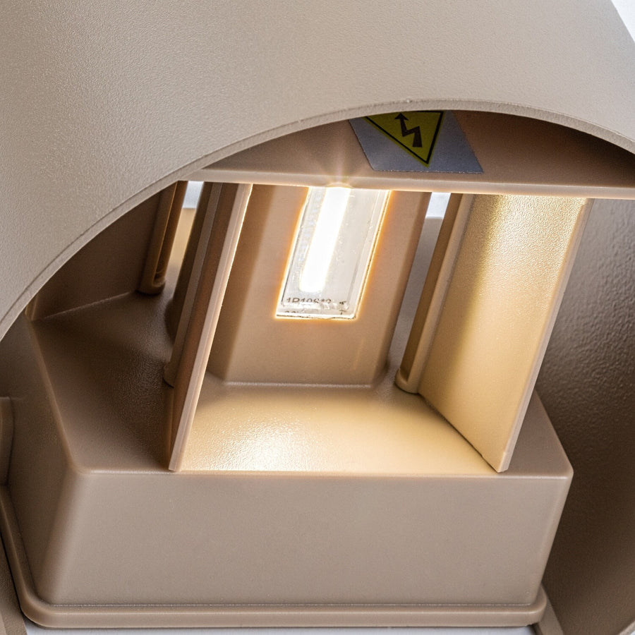 Utomhusvägglampa, Virna, LED 5 W, 420 lm, färgtemperatur 2700, 4000, 6500 K, IP54, grå-beige, 77217