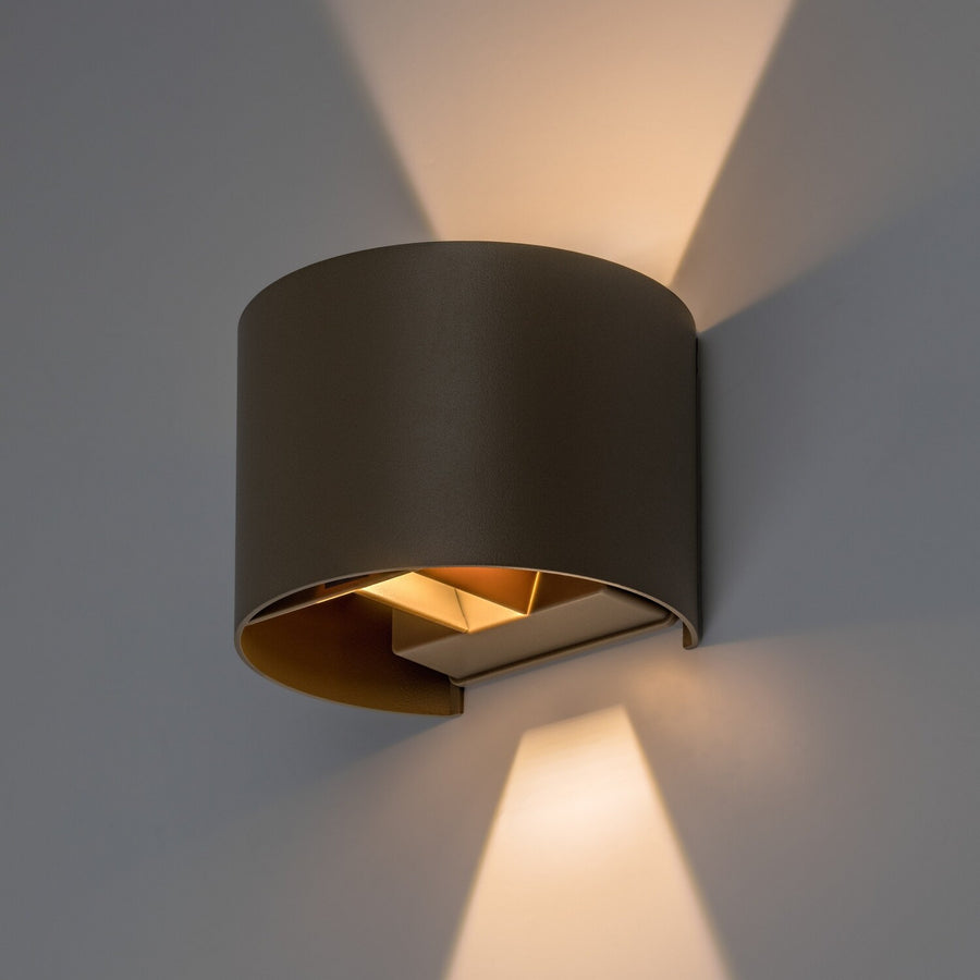 Utomhusvägglampa, Virna, LED 5 W, 420 lm, färgtemperatur 2700, 4000, 6500 K, IP54, grå-beige, 77217
