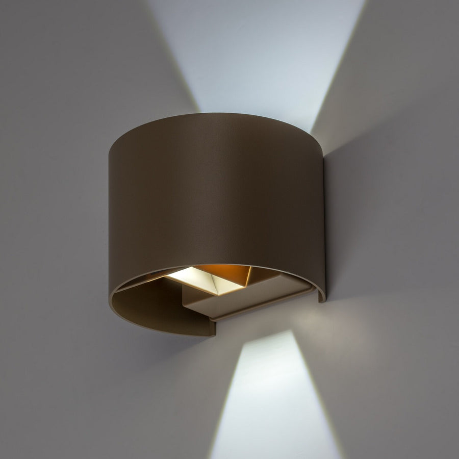 Utomhusvägglampa, Virna, LED 5 W, 420 lm, färgtemperatur 2700, 4000, 6500 K, IP54, grå-beige, 77217