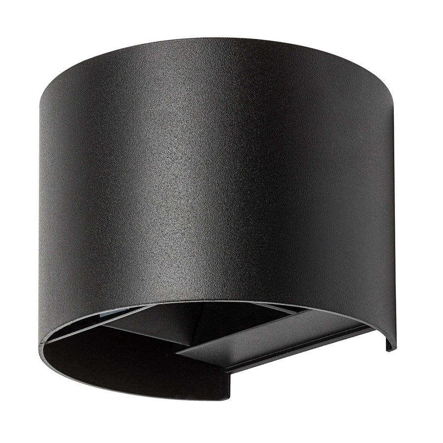 Utomhusvägglampa, Virna, LED 5 W, 420 lm, färgtemperatur 2700, 4000, 6500 K, IP54, svart, 77218