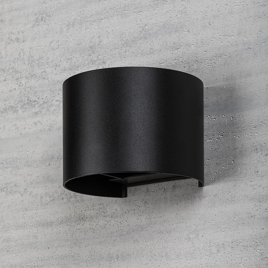 Utomhusvägglampa, Virna, LED 5 W, 420 lm, färgtemperatur 2700, 4000, 6500 K, IP54, svart, 77218