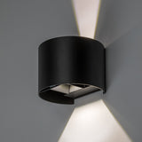 Utomhusvägglampa, Virna, LED 5 W, 420 lm, färgtemperatur 2700, 4000, 6500 K, IP54, svart, 77218