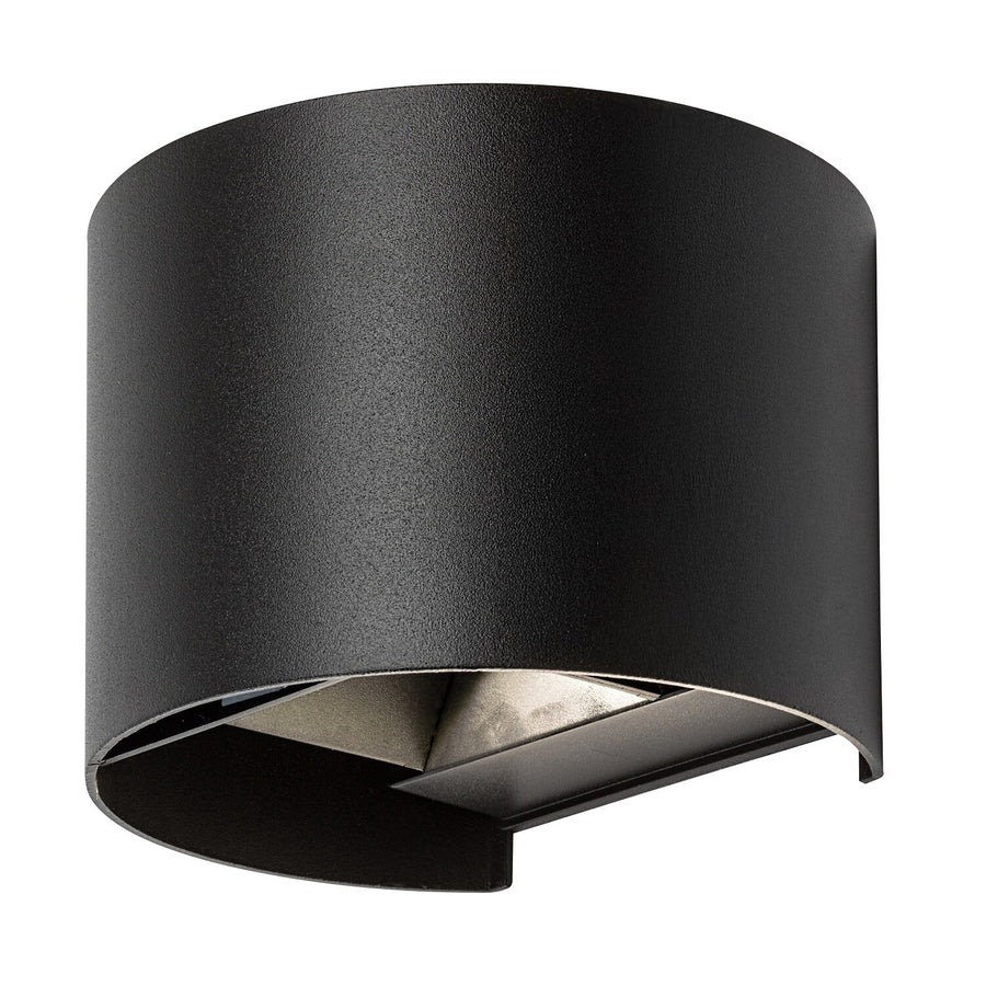 Utomhusvägglampa, Virna, LED 5 W, 420 lm, färgtemperatur 2700, 4000, 6500 K, IP54, svart, 77218