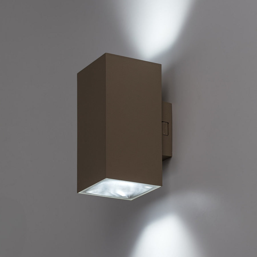 Utomhusvägglampa, Urfa, LED 18 W, 1800 lm, färgtemperatur 2700, 4000, 6500 K, H 16 cm, IP65, grå-beige, 77215