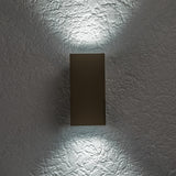 Utomhusvägglampa, Urfa, LED 18 W, 1800 lm, färgtemperatur 2700, 4000, 6500 K, H 16 cm, IP65, grå-beige, 77215