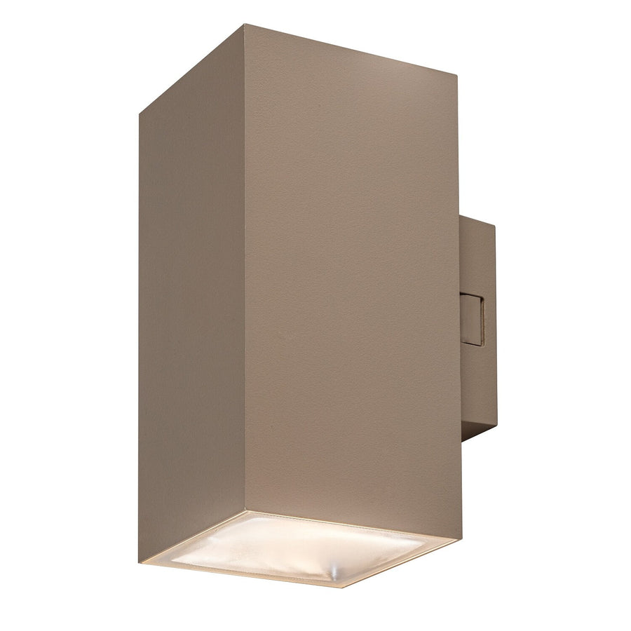 Utomhusvägglampa, Urfa, LED 18 W, 1800 lm, färgtemperatur 2700, 4000, 6500 K, H 16 cm, IP65, grå-beige, 77215