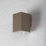Utomhusvägglampa, Urfa, LED 9 W, 900 lm, färgtemperatur 2700, 4000, 6500 K, H 11,5 cm, IP65, grå-beige, 77216