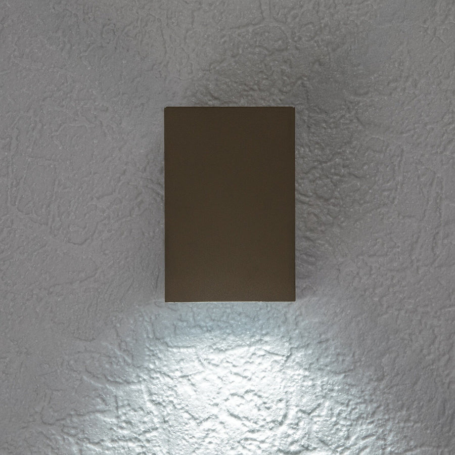 Utomhusvägglampa, Urfa, LED 9 W, 900 lm, färgtemperatur 2700, 4000, 6500 K, H 11,5 cm, IP65, grå-beige, 77216