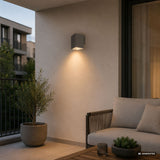 Utomhusvägglampa, Urfa, LED 9 W, 900 lm, färgtemperatur 2700, 4000, 6500 K, H 11,5 cm, IP65, grå-beige, 77216